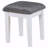 Elijah White And Dark Grey Makeup Vanity  With Lighting And Stool