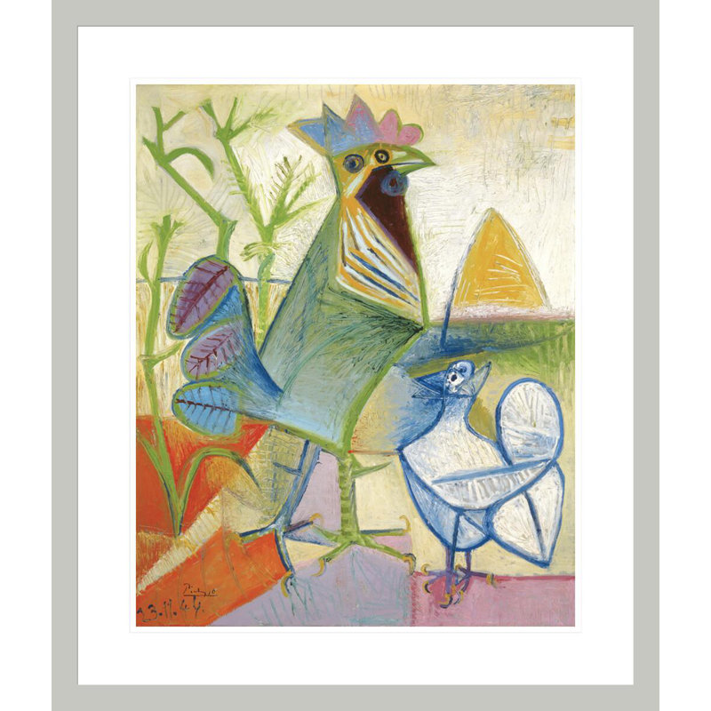 «The Cock of the Libération» par Pablo Picasso, impression giclée sur cadre, H 27,49 po x l 23,5 po