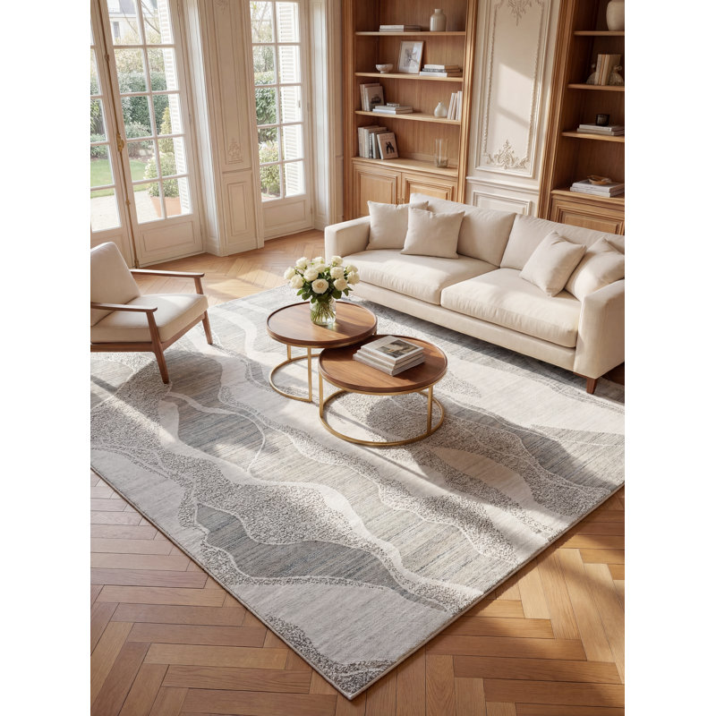 Dune Abstract Viscose Area Rug, Rectangle 170 x 240cm