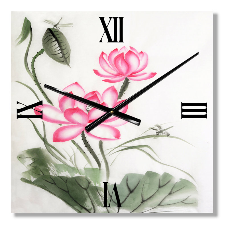 Horloge murale Lotus et la libellule I, Grand