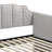 Amelyn Dove Grey Daybed with Trundle Bed