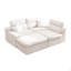 Canapé d'angle avec dossier haut, canapé en L avec chenille flammée, coussin éponge haute densité compressé, canapé sans assemblage peu encombrant