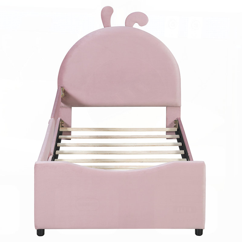 Alafia Upholstered Platform Bed, Pink