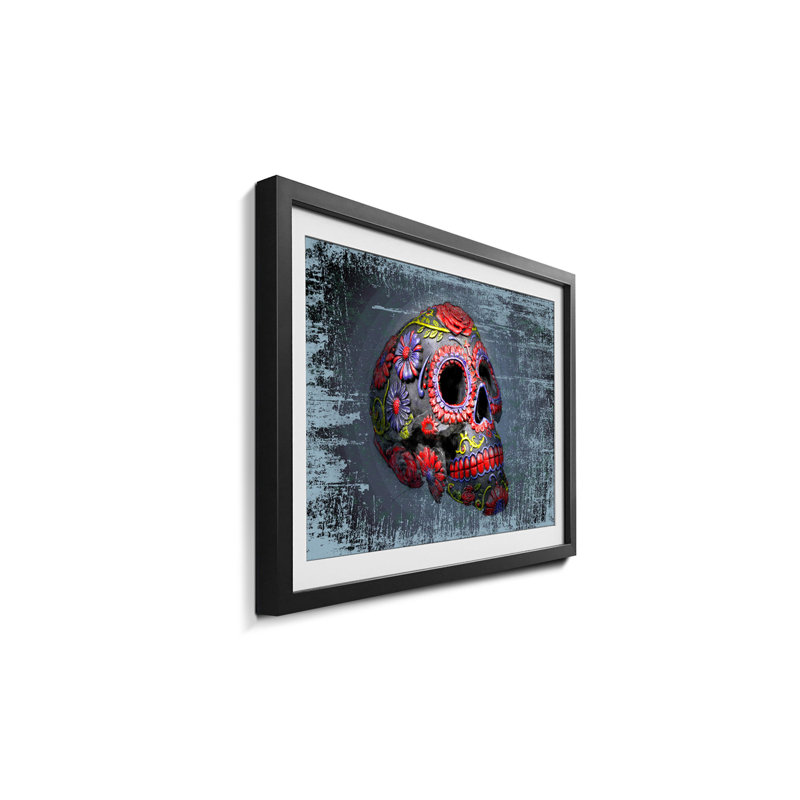 Smiling Skull - Single Picture Frame Print, 40cm H x 60cm W