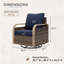 Fauteuil oscillant d'extérieur en osier Teag-433717088