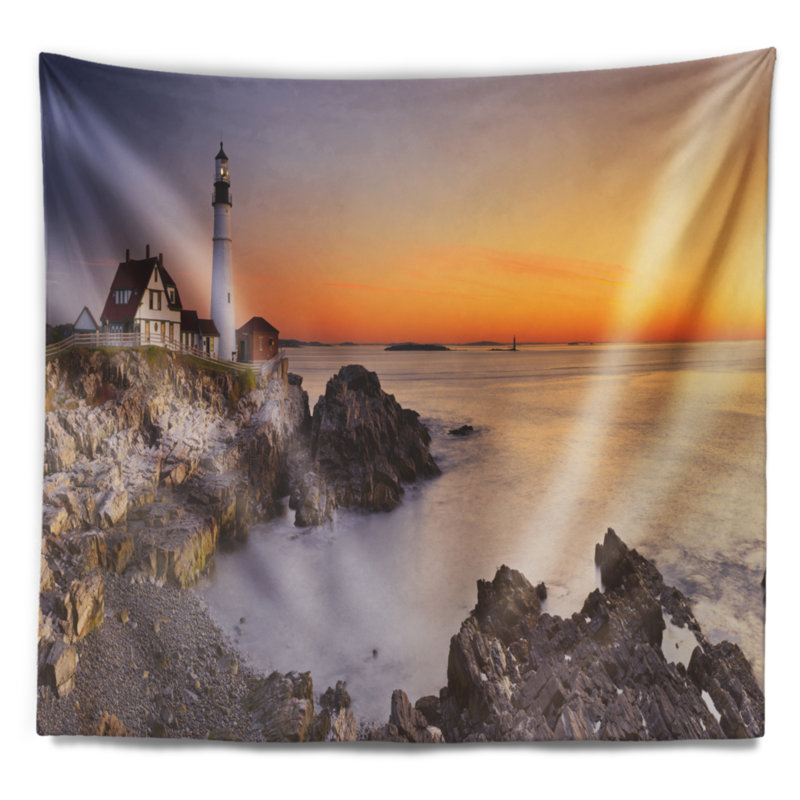 Tapisserie du phare de Portland Head, H 50 po x l 60 po