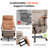 Faux Leather Office Chair with Retractable Footrest-1613609947