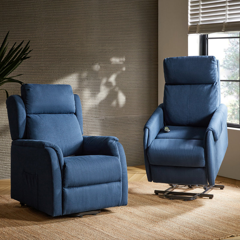 Morin 26" Wide Lift Assist Power Recliner (Set of 2), Ivory