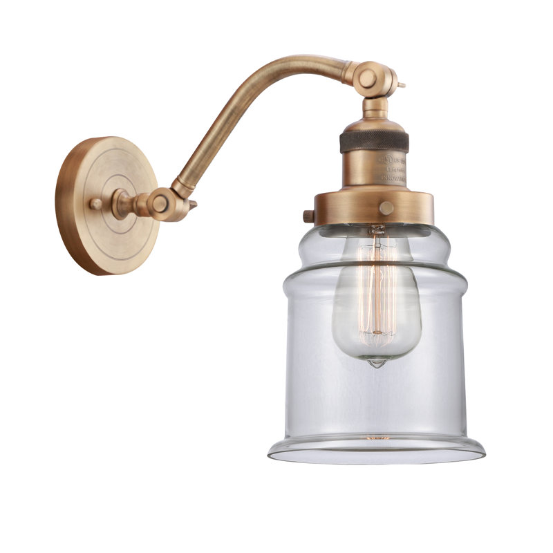 Emerson Armed Sconce, Brushed Brass