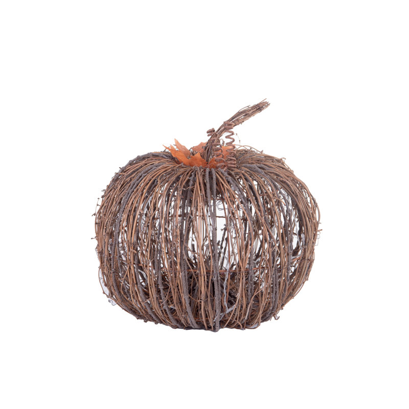Citrouille bâton à DEL brun assis