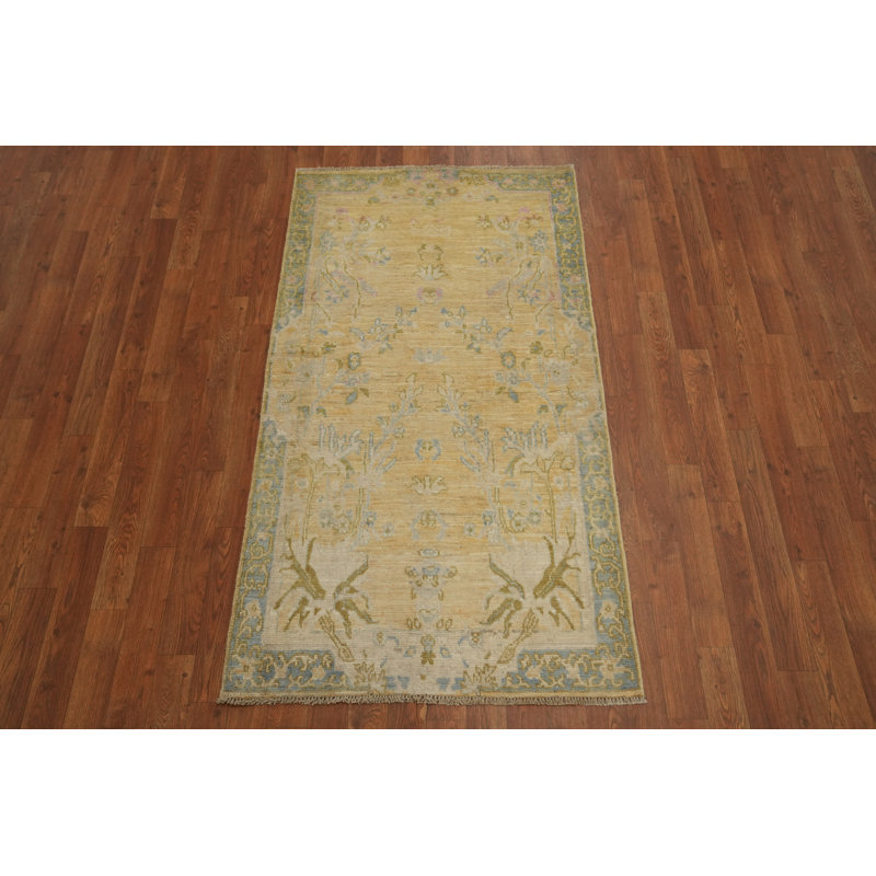 Tapis floral teint en laine Ziegler 3 x 5