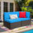 51'' Wide Wicker Patio Sofa with Cushions-1960909032