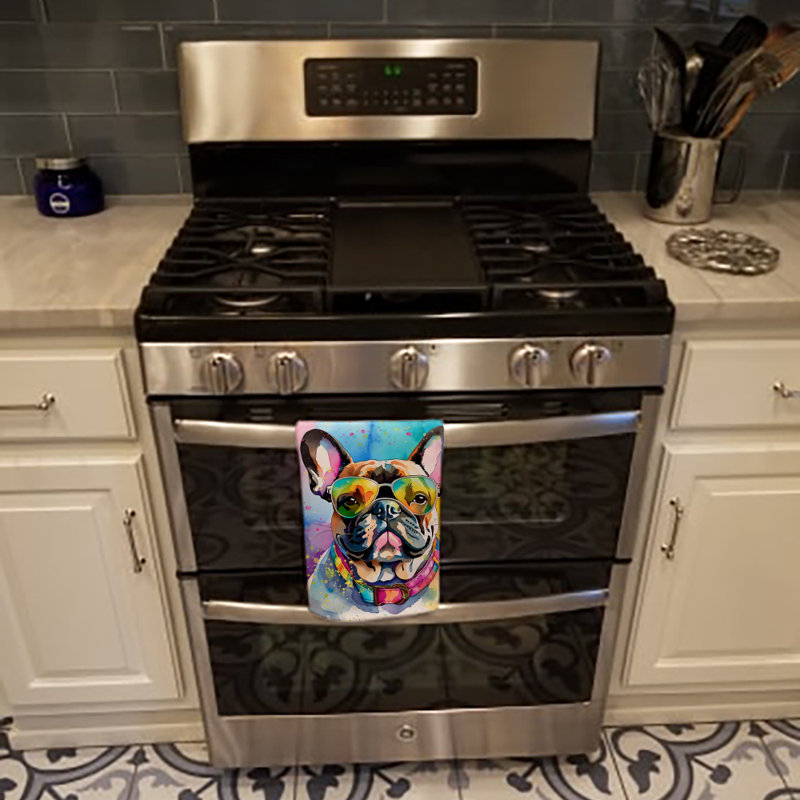 Serviette de cuisine French Bulldog Hippie Dawg
