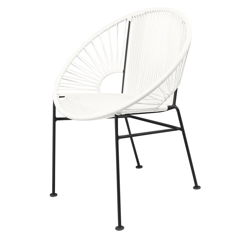 Chaise de salle à manger Concha, Noir, Blanc