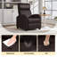 Manual Glider Recliner Armchair  with 3 Relaxation Modes-249132029