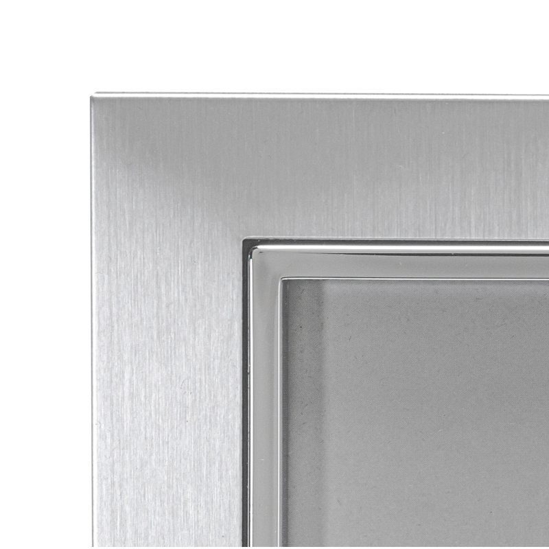 Métal SLV SALISBURY 2 tons, 4 po x 6 po, Argent argent