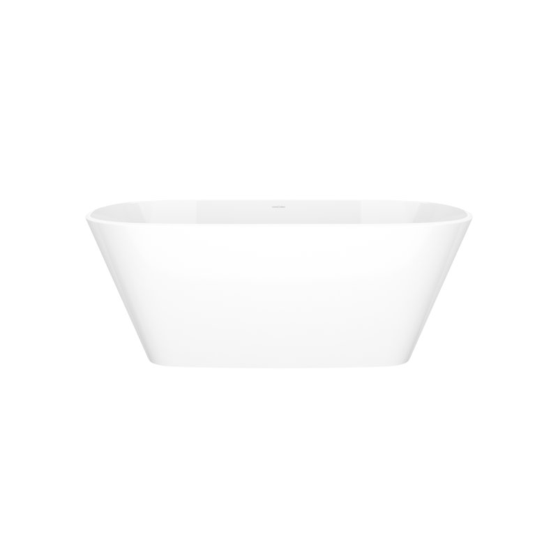 Vetralla 59" x 29" Freestanding Soaking Bathtub, Gloss White