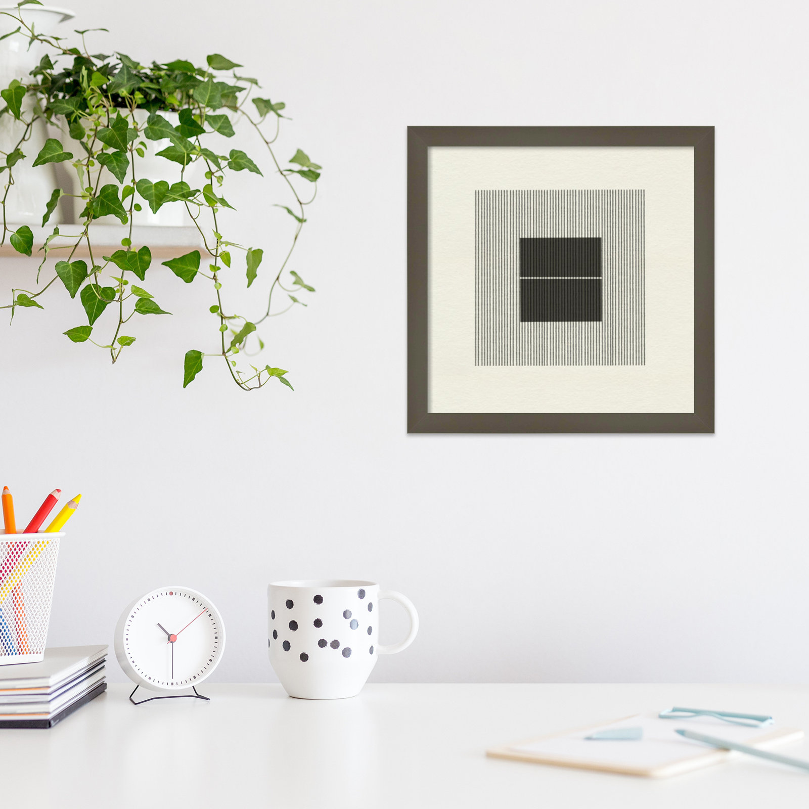 Honoring Matisse Warm by The MIUUS STUDIO, 13" H x 13" W x 1" D, Gray