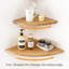 Ensemble de 2 tablettes de coin en bois de chêne flottant pour tablettes de coin