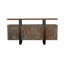 Buffet 4 portes en bois massif gris Sheesham