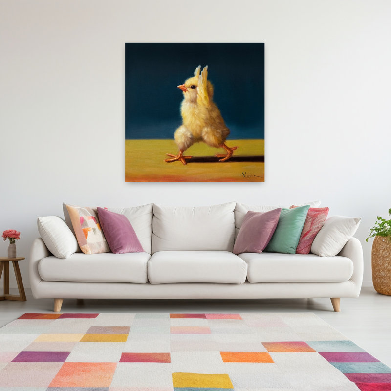 Yoga Chick Warrior 1, art urbain contemporain, H 48 po x l 48 po