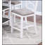 Table de salle à manger à hauteur de comptoir avec étagère de rangement et 4 chaises rembourrées, dossier unique pour les maisons modernes-1114694943-1114694945