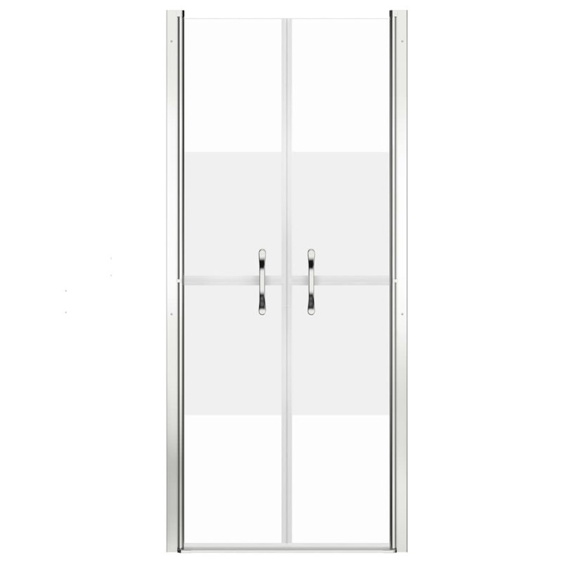 Crannell Folding / Bi-Fold Framed Shower Door with Frosted Glass, 190cm H x 71cm W