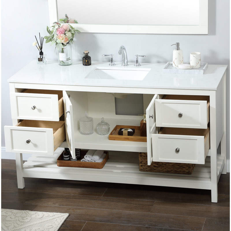 Ensemble de meuble-lavabo simple 60 po Krish, Blanc