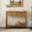 Console Daisy Series avec deux tiroirs et tablette inférieure pour un rangement et une présentation polyvalents-974739205