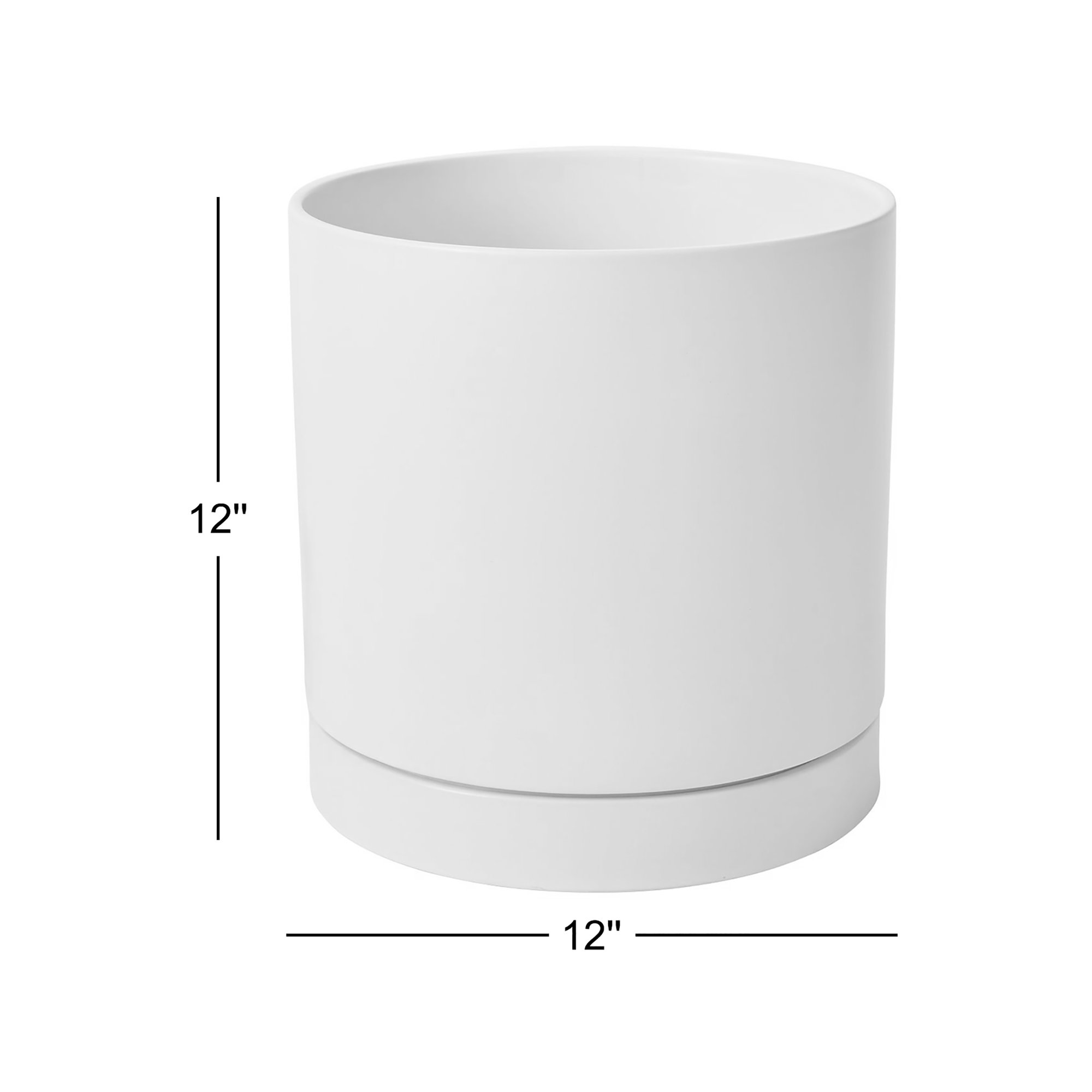 Carlotta Ceramic Pot Planter, 12" H x 12" W x 12" D, Dark Blue