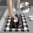 Aphroditi Checkered Polyester Water Resistant Anti-Fatigue Non-Skid Kitchen Mat