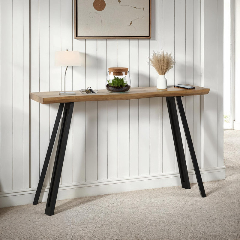 Alexsandra WAVE EDGE CONSOLE TABLE, Medium Oak