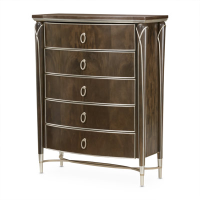 Villa Cherie 5-Drawer Highboy Chest - Hazelnut