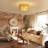 3-Light Rattan Flush Mount Ceiling Light-195730164