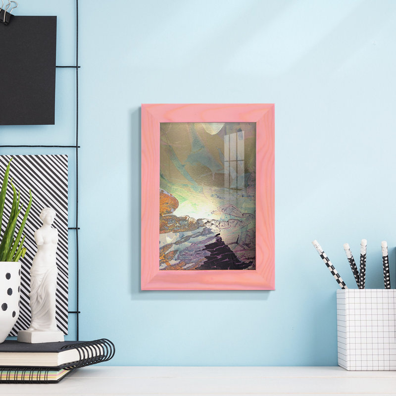 Paysage de Monet, impression encadrée sur papier, H 8 po x l 6 po x P 1 po, Rose