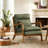 Salma Lechia 25.79" Wide Comfort Linen Upholstered Arm Accent Chair With Lumbar Pillow-983189469