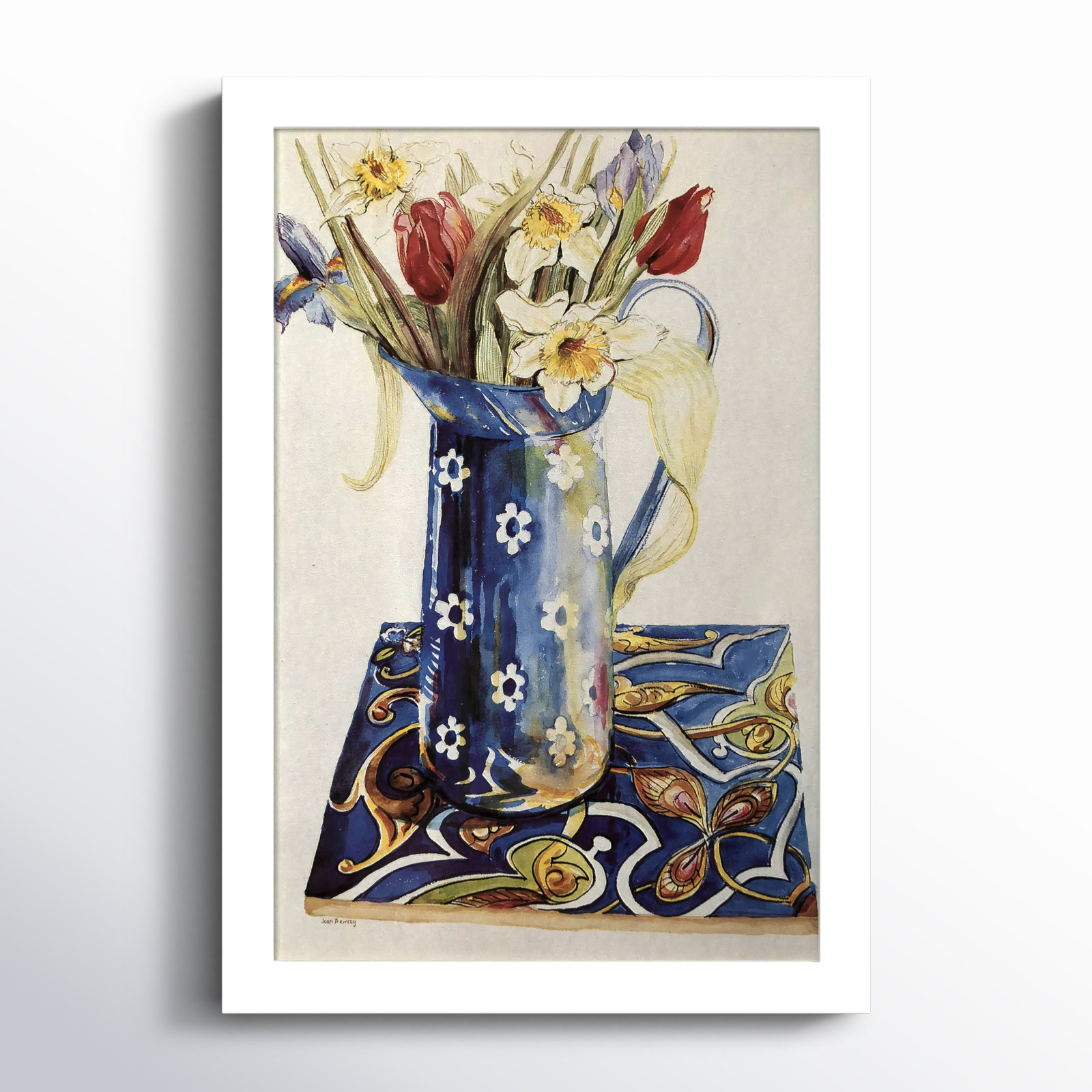 Tulips by Thewsey Joan, White, 13" H x 9" W x 1" D
