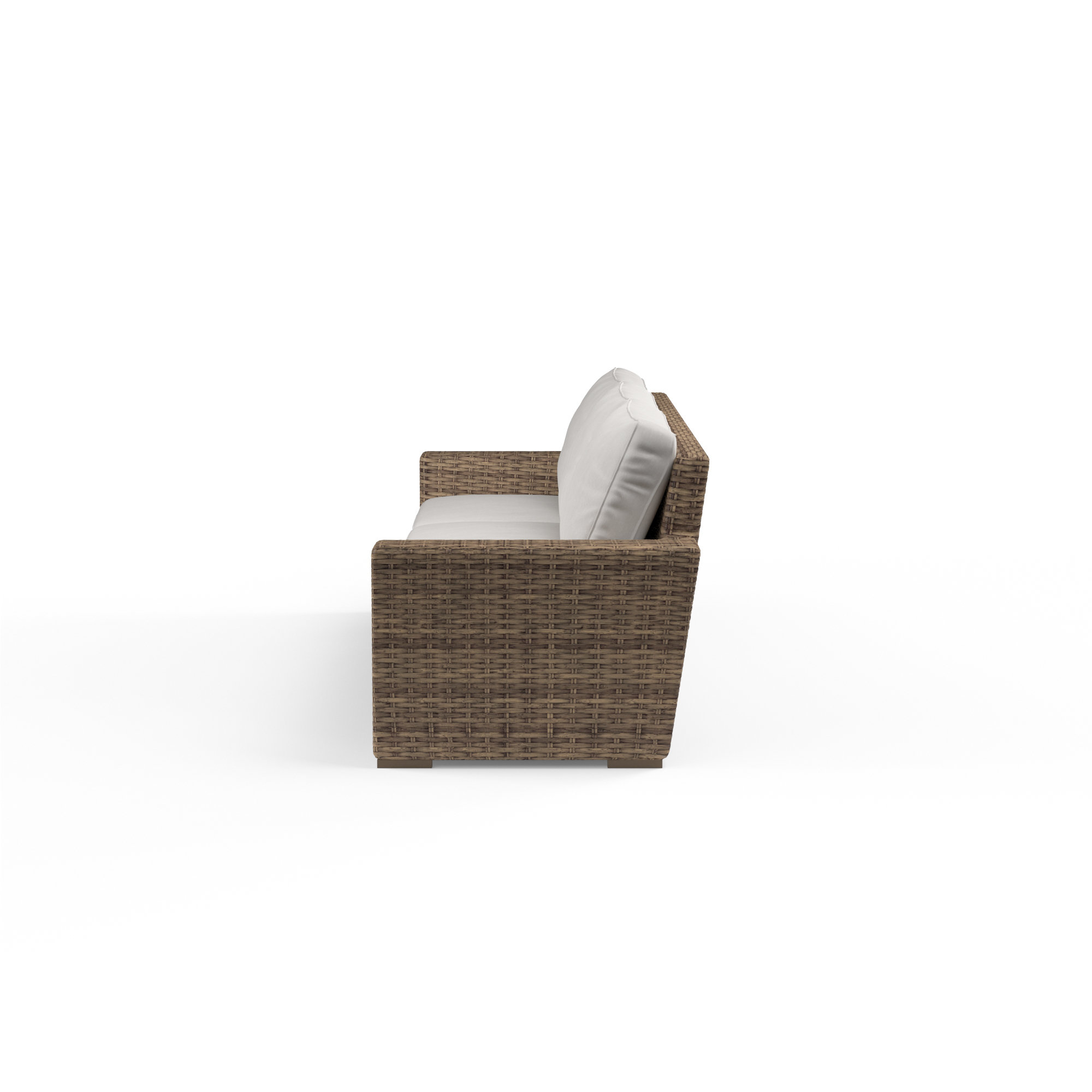 Havana 107'' Wide Premium All-Weather Wicker Patio Sofa with Cushions, Canvas Flax Sunbrella®