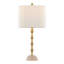 Ensemble de lampes de table élégantes avec base en travertin, métal et abat-jour chatoyant pour une décoration intérieure élégante