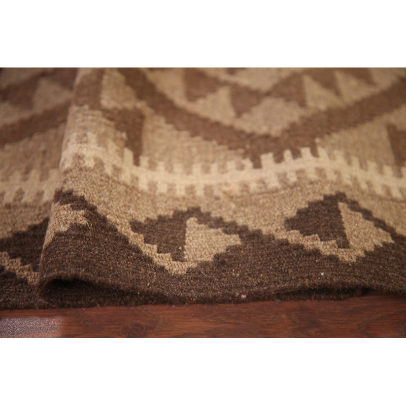 Reversible Wool Kilim Runner Rug 3x7
