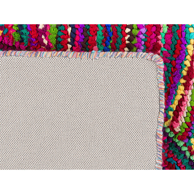 Abstract Cotton Hand Woven Area Rug, Rectangle 80 x 150cm