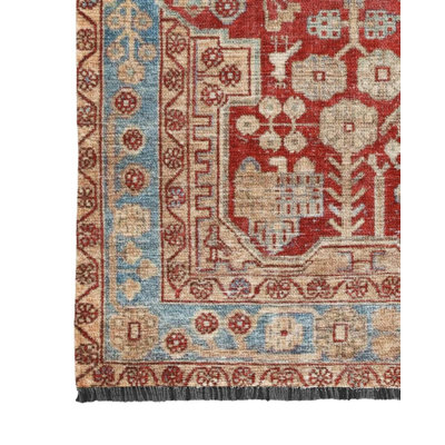 Tarango Oriental Red Machine Woven Cotton Polyester Area Rug Tarango