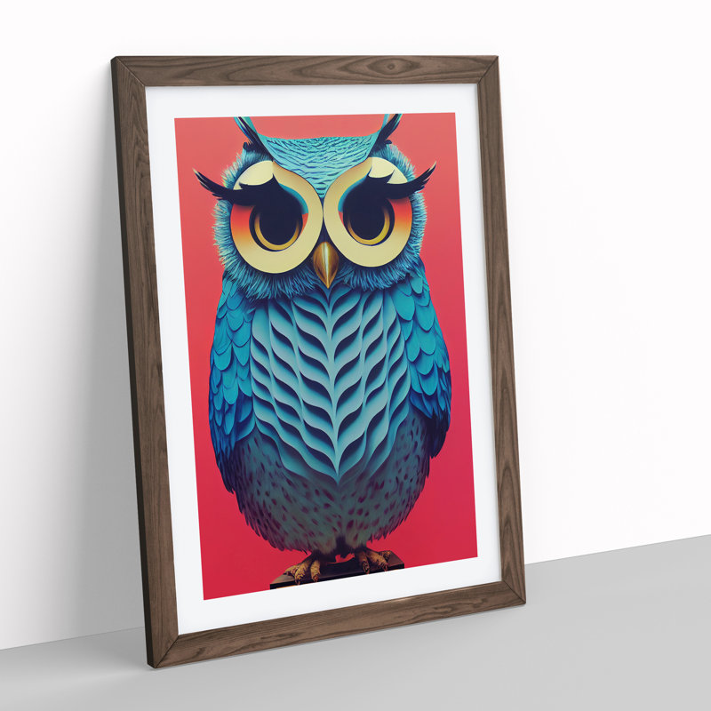 XV1022-4538X The Flourishing Owl 1 Piece Single Picture Frame Wall Art, 34cm H x 25cm W x 2cm D, Walnut