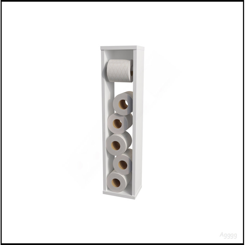 Supai Toilet Paper Holder In Melamine, White, White