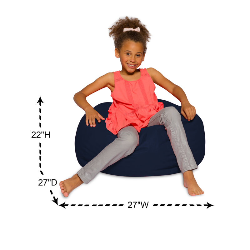 Bean Bag Chair for Kids, Teens, and Adults - Filled with Soft Beads, Includes Removable and Machine Washable Cover - Multiple Colors, Sizes and Fabrics including Soft Nylon & Canvas with Patterns
