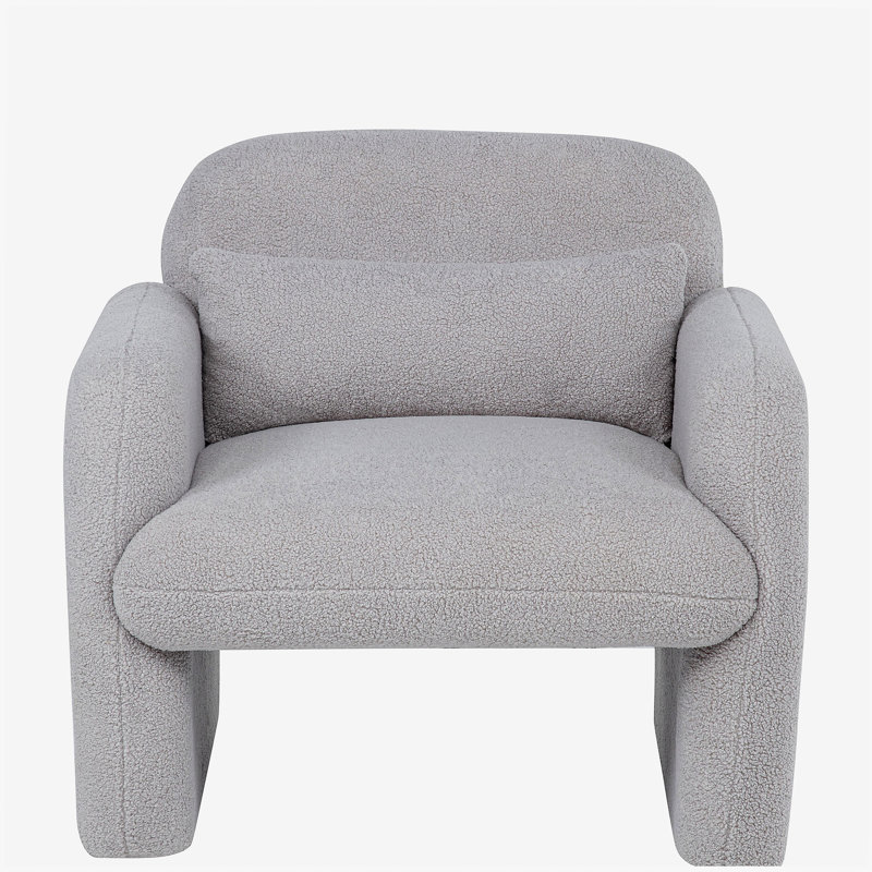 Canapé simple 33,86 po et coussin décoratif, structure en bois massif, capacité de 300 lb pour les petits espaces