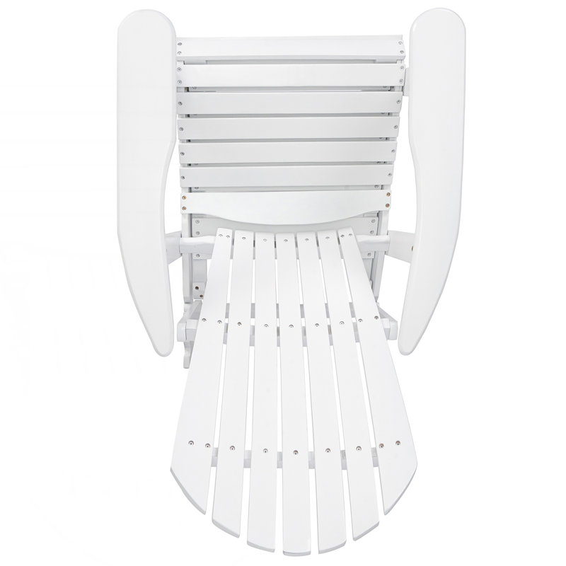 Chaise Adirondack avec lattes traditionnelles, Blanc