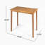Table de bar d'extérieur rectangulaire en bois d'acacia minimaliste - finition teck