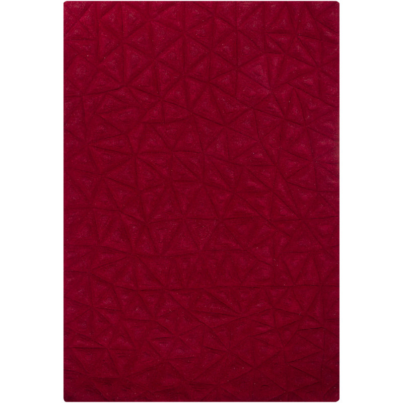 Cilurzo Wool Geometric Indoor Rug, Rectangle 5'3" x 7'7"