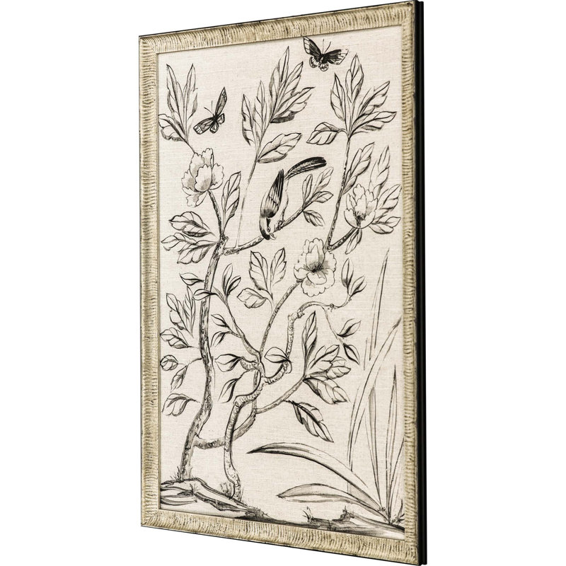 Shimmering Garden II Silver Framed Print Wall Art